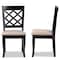 Baxton Studio Verner Sand Upholstered Brown Finished 2-Piece Wood Dining Chair Set 170-10531 - alternate 8